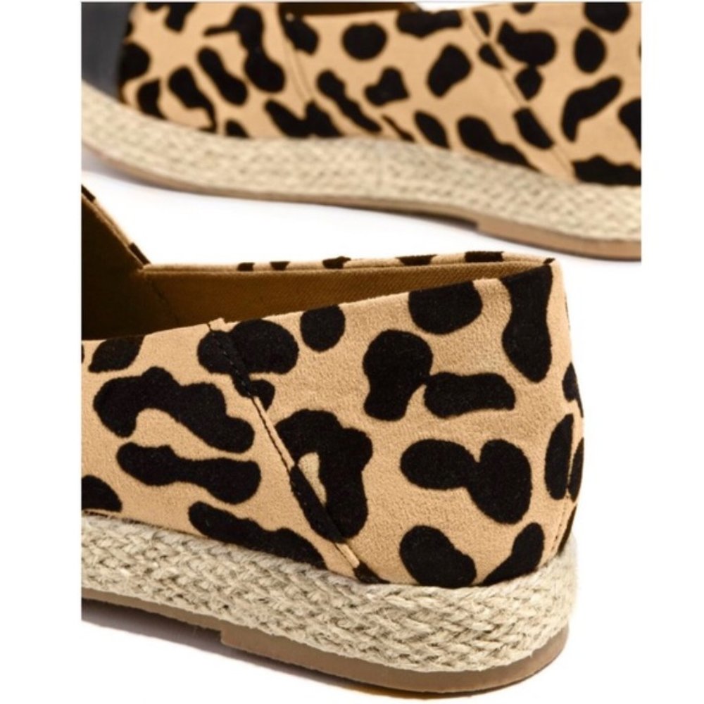 🚨SOLD🚨 Leopard Espadrille Trim Dressy Slip On - Picture 4 of 5